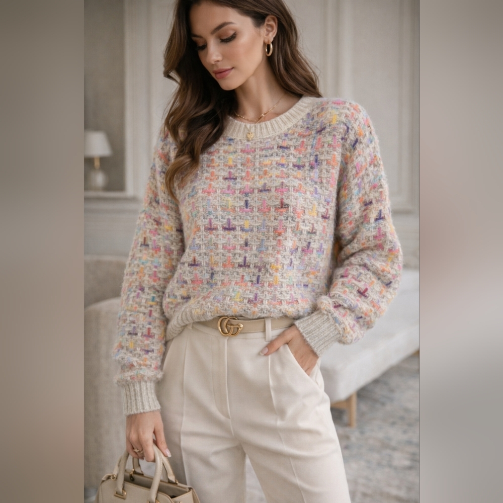 Stellah Multicolor Knit Sweater